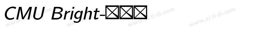 CMU Bright字体转换